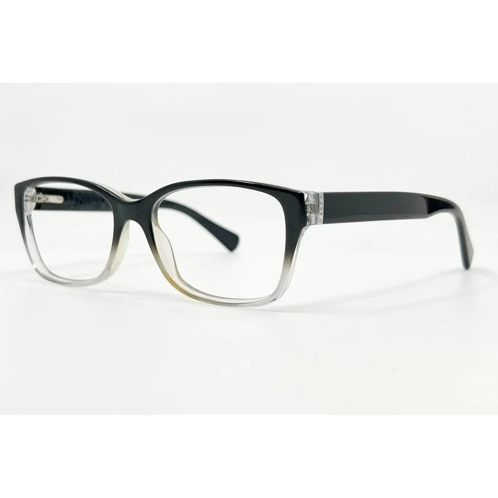 Ralph Lauren Eyeglasses Womens Black Clear Ombre Square Frames 52-16-135 RA7044